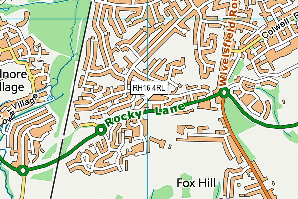 RH16 4RL map - OS VectorMap District (Ordnance Survey)