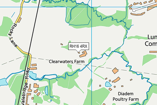 RH16 4RX map - OS VectorMap District (Ordnance Survey)