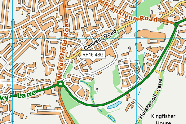 RH16 4SG map - OS VectorMap District (Ordnance Survey)