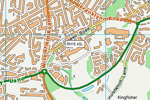 RH16 4SL map - OS VectorMap District (Ordnance Survey)