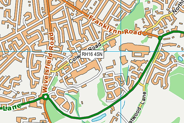 RH16 4SN map - OS VectorMap District (Ordnance Survey)