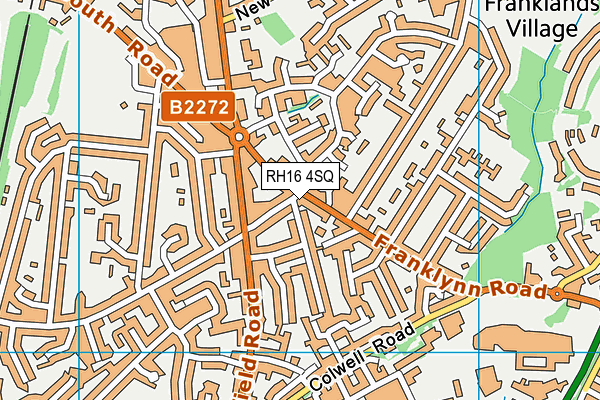 RH16 4SQ map - OS VectorMap District (Ordnance Survey)