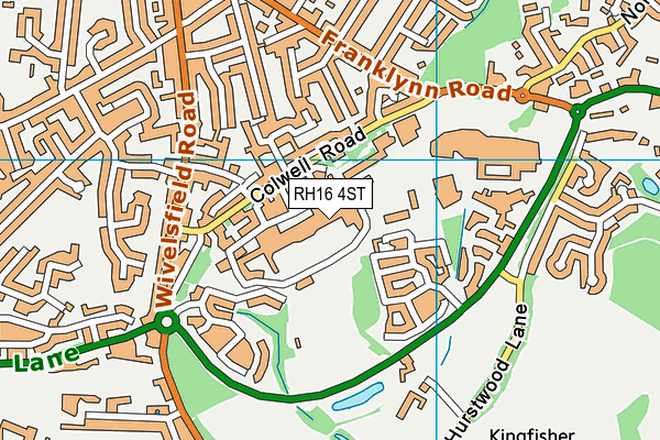 RH16 4ST map - OS VectorMap District (Ordnance Survey)