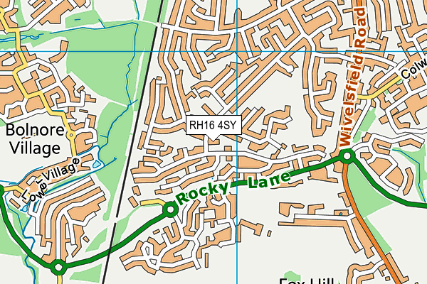 RH16 4SY map - OS VectorMap District (Ordnance Survey)