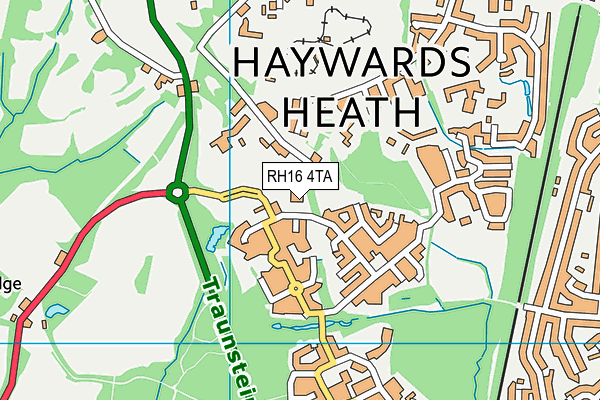 RH16 4TA map - OS VectorMap District (Ordnance Survey)
