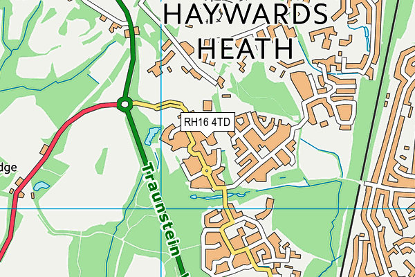 RH16 4TD map - OS VectorMap District (Ordnance Survey)