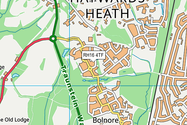 RH16 4TF map - OS VectorMap District (Ordnance Survey)