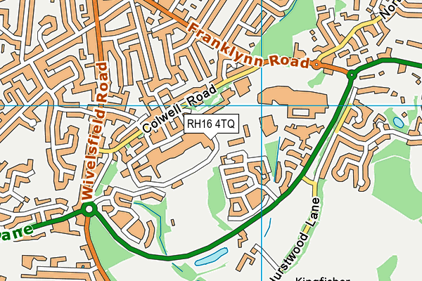 RH16 4TQ map - OS VectorMap District (Ordnance Survey)