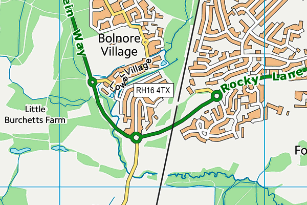 RH16 4TX map - OS VectorMap District (Ordnance Survey)