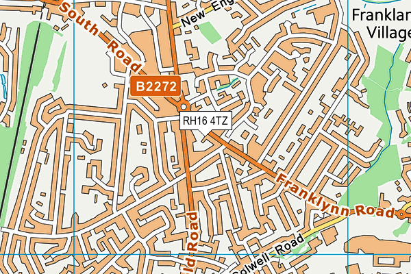 RH16 4TZ map - OS VectorMap District (Ordnance Survey)