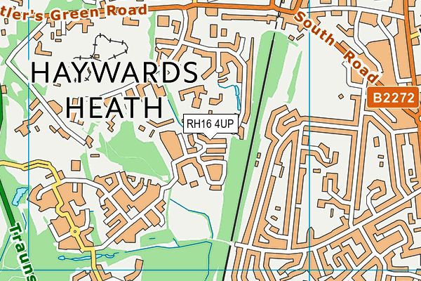 RH16 4UP map - OS VectorMap District (Ordnance Survey)