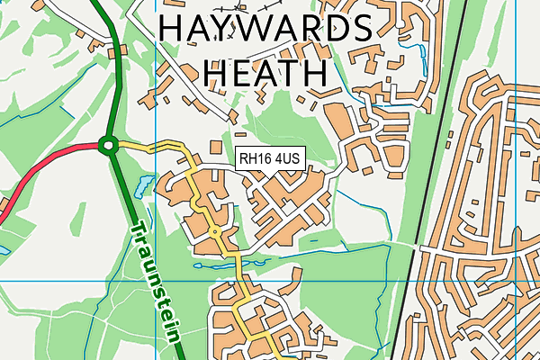 RH16 4US map - OS VectorMap District (Ordnance Survey)