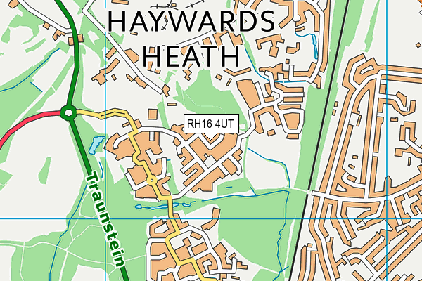 RH16 4UT map - OS VectorMap District (Ordnance Survey)