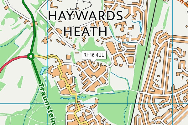 RH16 4UU map - OS VectorMap District (Ordnance Survey)