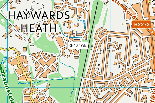 RH16 4WE map - OS VectorMap District (Ordnance Survey)