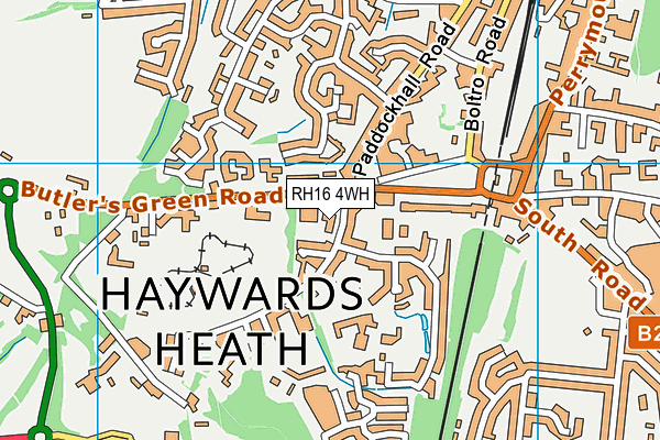 RH16 4WH map - OS VectorMap District (Ordnance Survey)