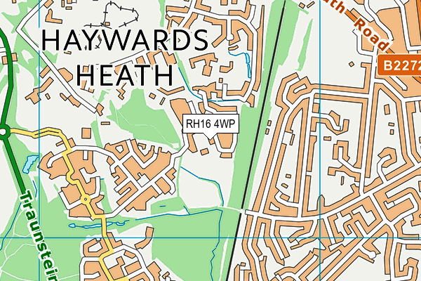 RH16 4WP map - OS VectorMap District (Ordnance Survey)