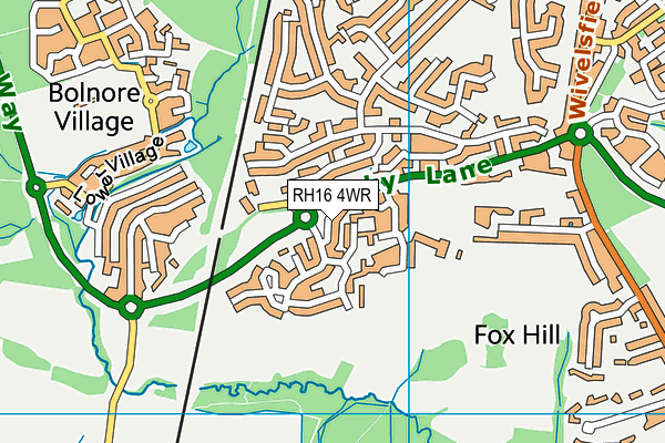 RH16 4WR map - OS VectorMap District (Ordnance Survey)