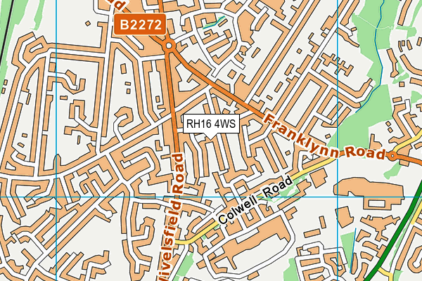 RH16 4WS map - OS VectorMap District (Ordnance Survey)