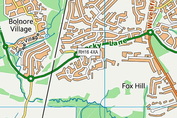 RH16 4XA map - OS VectorMap District (Ordnance Survey)