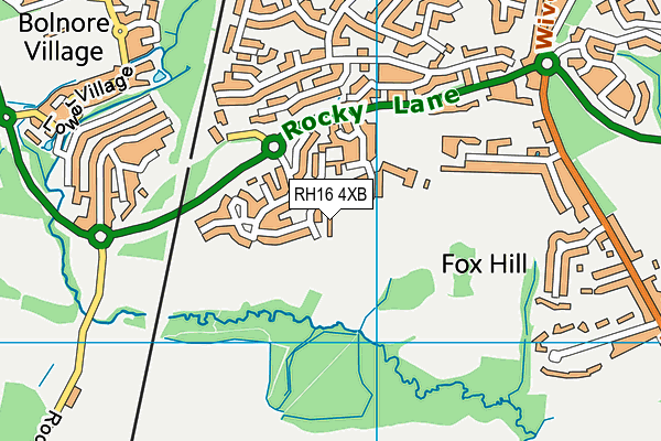 RH16 4XB map - OS VectorMap District (Ordnance Survey)