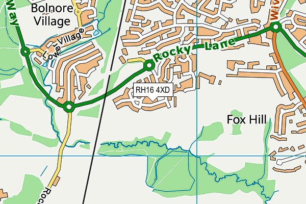 RH16 4XD map - OS VectorMap District (Ordnance Survey)