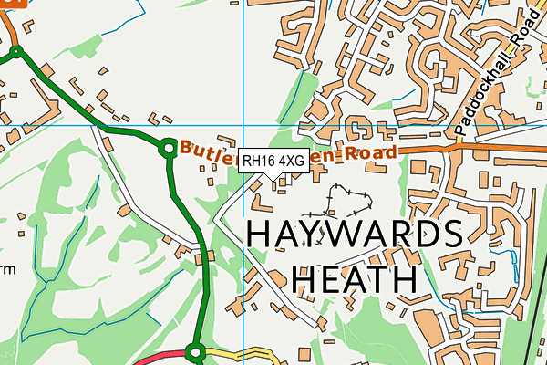 RH16 4XG map - OS VectorMap District (Ordnance Survey)