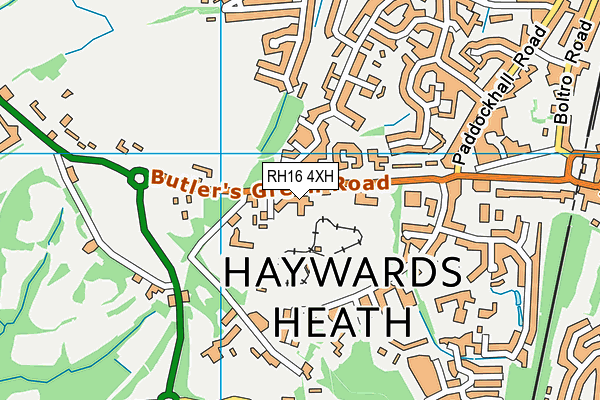 RH16 4XH map - OS VectorMap District (Ordnance Survey)