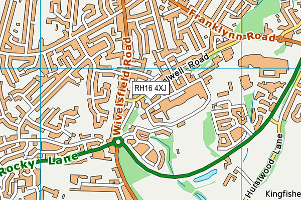 RH16 4XJ map - OS VectorMap District (Ordnance Survey)