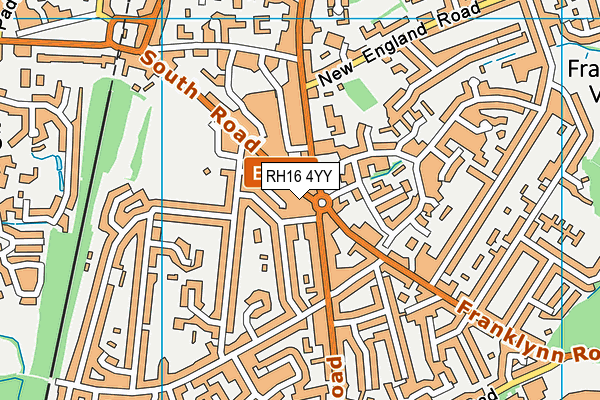 RH16 4YY map - OS VectorMap District (Ordnance Survey)