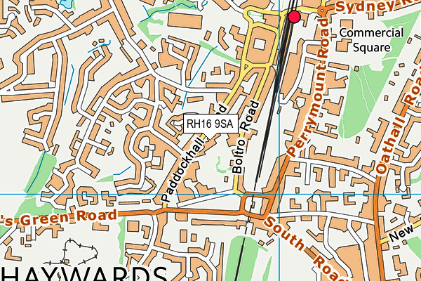 RH16 9SA map - OS VectorMap District (Ordnance Survey)