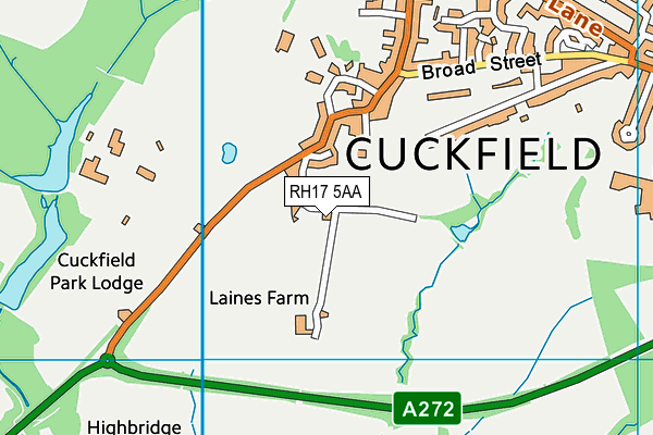 RH17 5AA map - OS VectorMap District (Ordnance Survey)