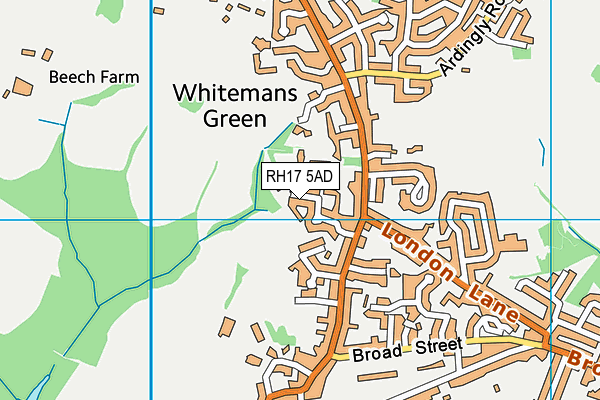 RH17 5AD map - OS VectorMap District (Ordnance Survey)