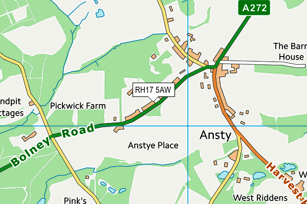 RH17 5AW map - OS VectorMap District (Ordnance Survey)