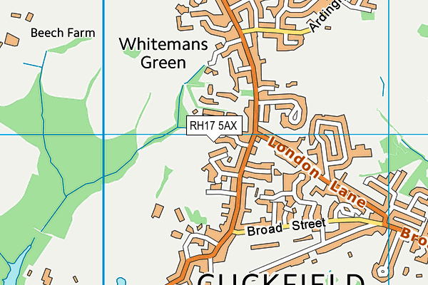 RH17 5AX map - OS VectorMap District (Ordnance Survey)