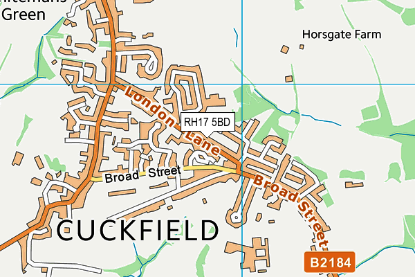 RH17 5BD map - OS VectorMap District (Ordnance Survey)