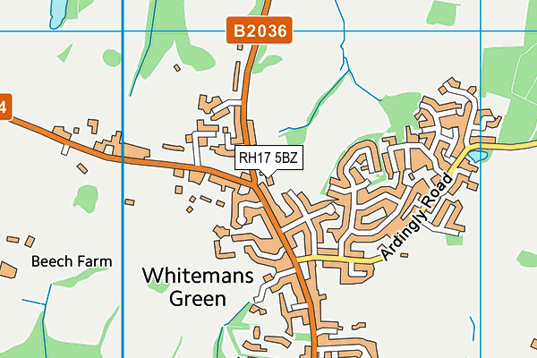 RH17 5BZ map - OS VectorMap District (Ordnance Survey)