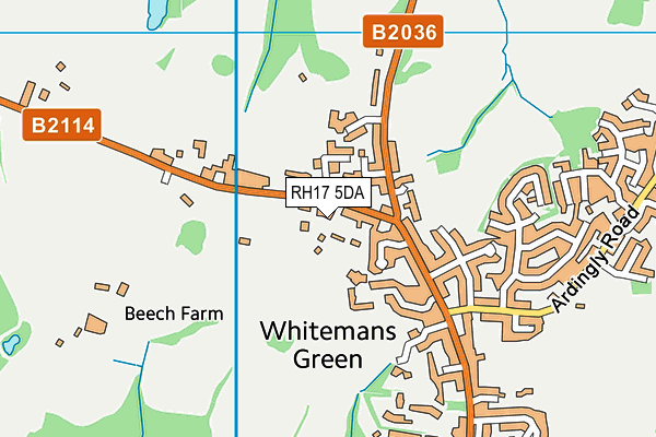 RH17 5DA map - OS VectorMap District (Ordnance Survey)