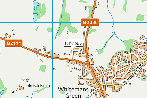 RH17 5DB map - OS VectorMap District (Ordnance Survey)