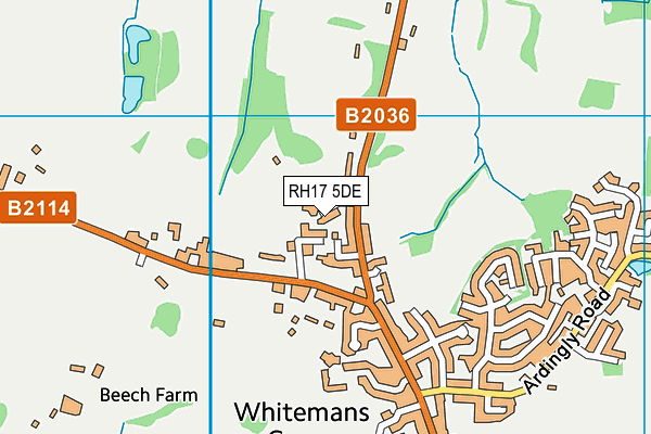 RH17 5DE map - OS VectorMap District (Ordnance Survey)