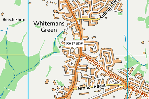 RH17 5DF map - OS VectorMap District (Ordnance Survey)