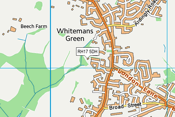 RH17 5DH map - OS VectorMap District (Ordnance Survey)