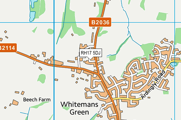 RH17 5DJ map - OS VectorMap District (Ordnance Survey)