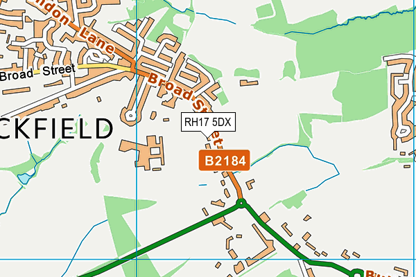 RH17 5DX map - OS VectorMap District (Ordnance Survey)