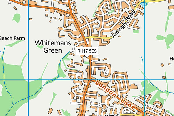 RH17 5ES map - OS VectorMap District (Ordnance Survey)