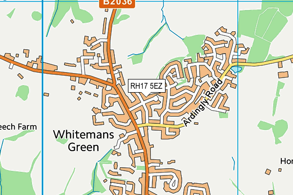 RH17 5EZ map - OS VectorMap District (Ordnance Survey)