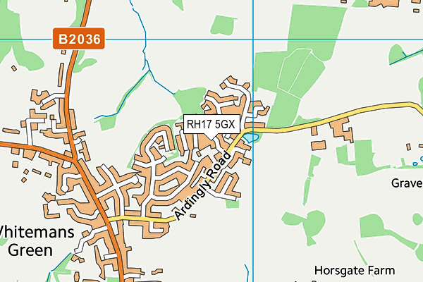 RH17 5GX map - OS VectorMap District (Ordnance Survey)
