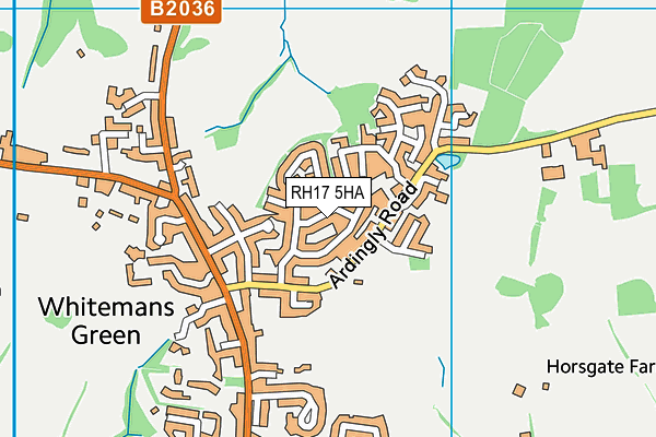 RH17 5HA map - OS VectorMap District (Ordnance Survey)