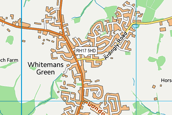 RH17 5HD map - OS VectorMap District (Ordnance Survey)