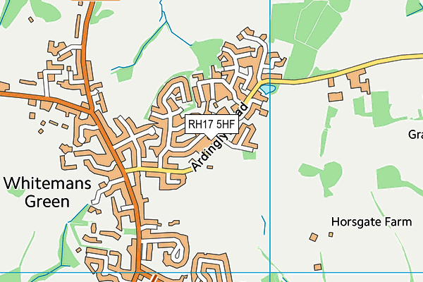RH17 5HF map - OS VectorMap District (Ordnance Survey)